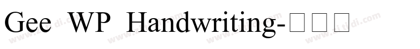 Gee WP Handwriting字体转换
